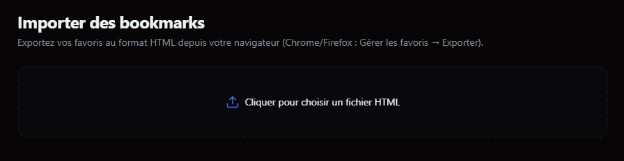 Importer des bookmarks